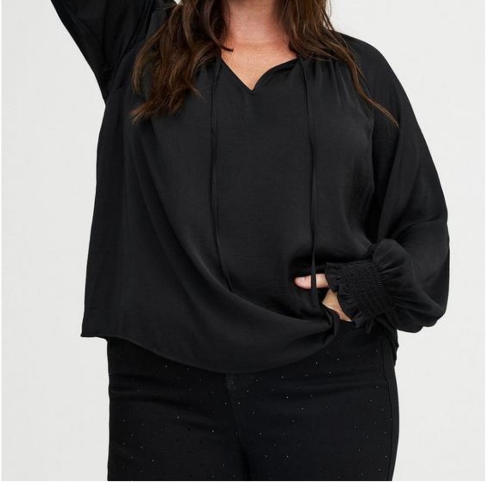 Torrid Black Ruffle Blouse - Picture 13 of 13
